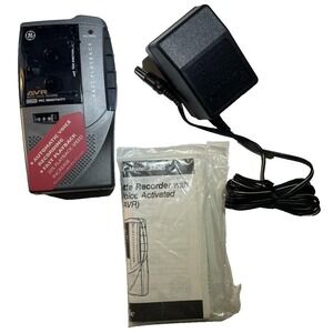 GE General Electric AVR Voice Record Micro Cassette Recorder 3-5385A w/Adapter